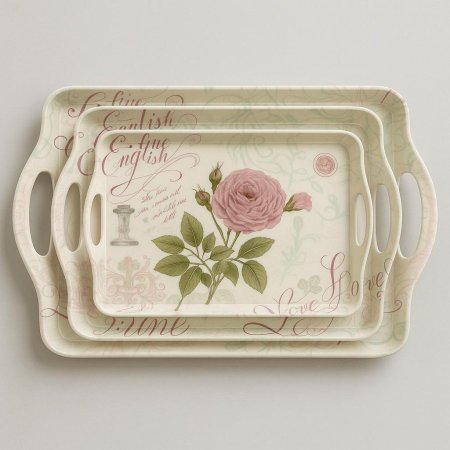 صينيه اكرلك مستطيل ملون